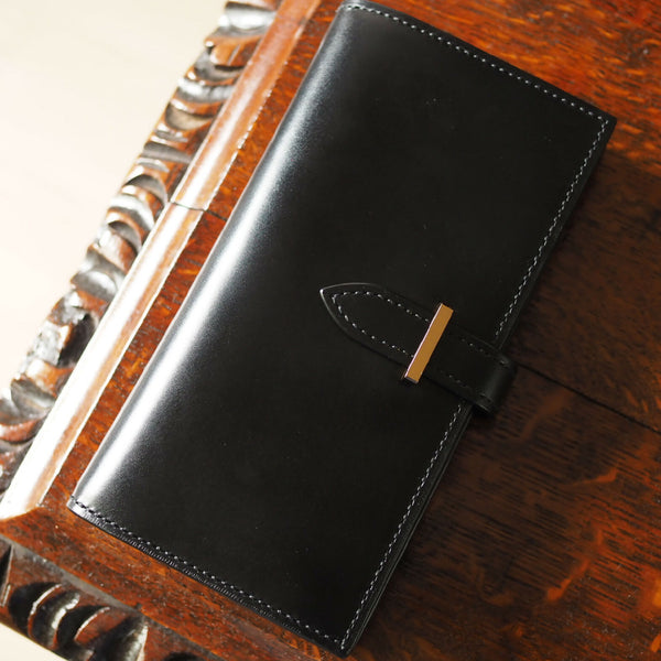Slim Long Wallet /ILCEA Box Calf /Hand Stitchied /【Spinel】
