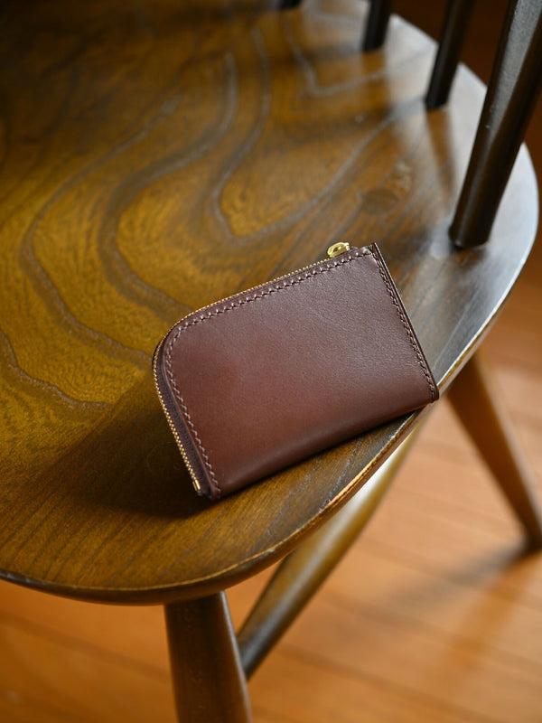 L fastener mini Wallet Single leather / Choco×Tan