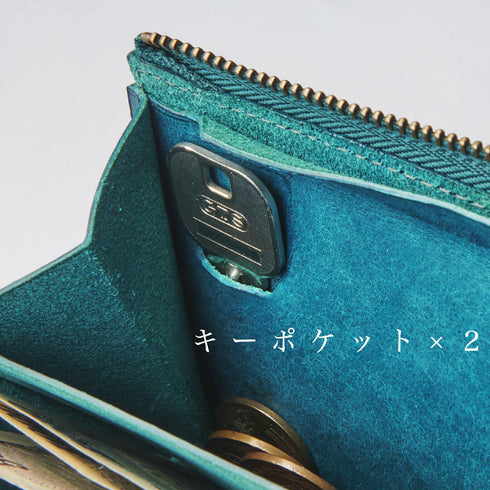 鍵を分けて収納できる2つのキーポケット