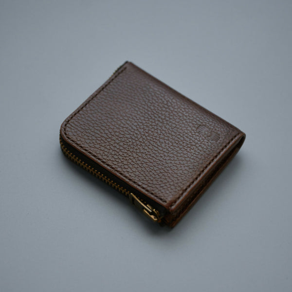 L ZIP WALLET(GRAIN DARK BROWN)