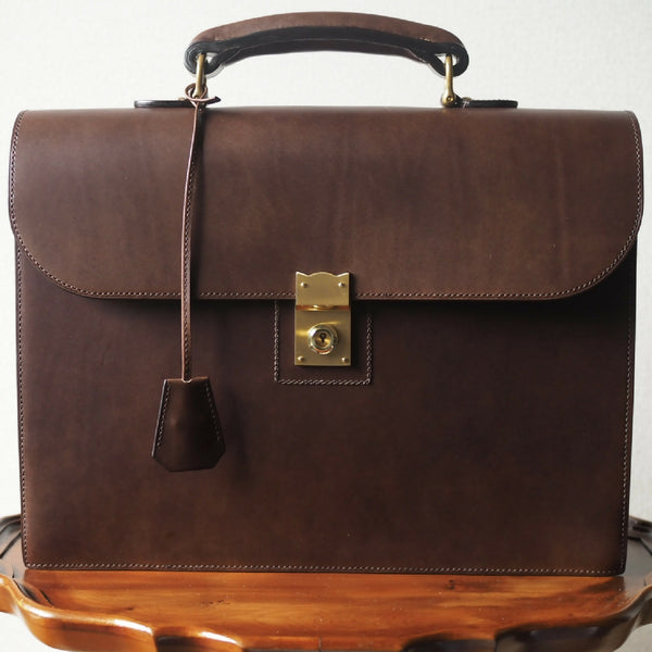 Brief Case / Buttero /Hand Stitched / 【Emerald】