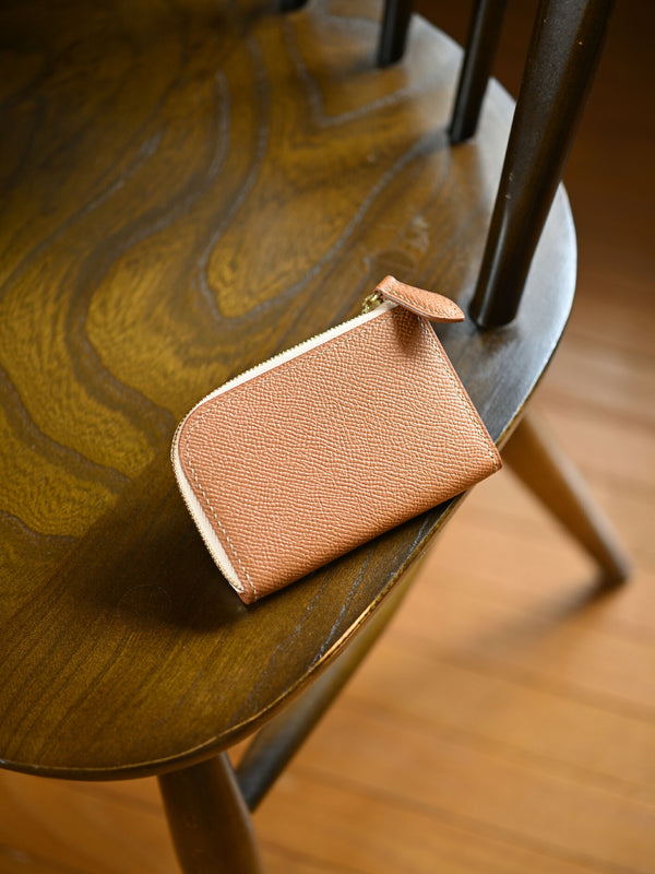 L fastener mini Wallet / Gold×Brown