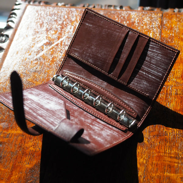 System Notebook / Bridle Leather/Hand Stitched/【Citrine】