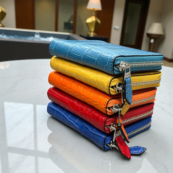 Crocodile Mid-Size Bifold Wallet