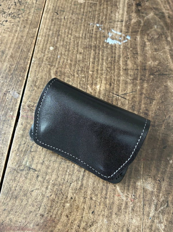 限定「Falce」 ギャルソンミニ財布 サドルプルアップ/ブラック